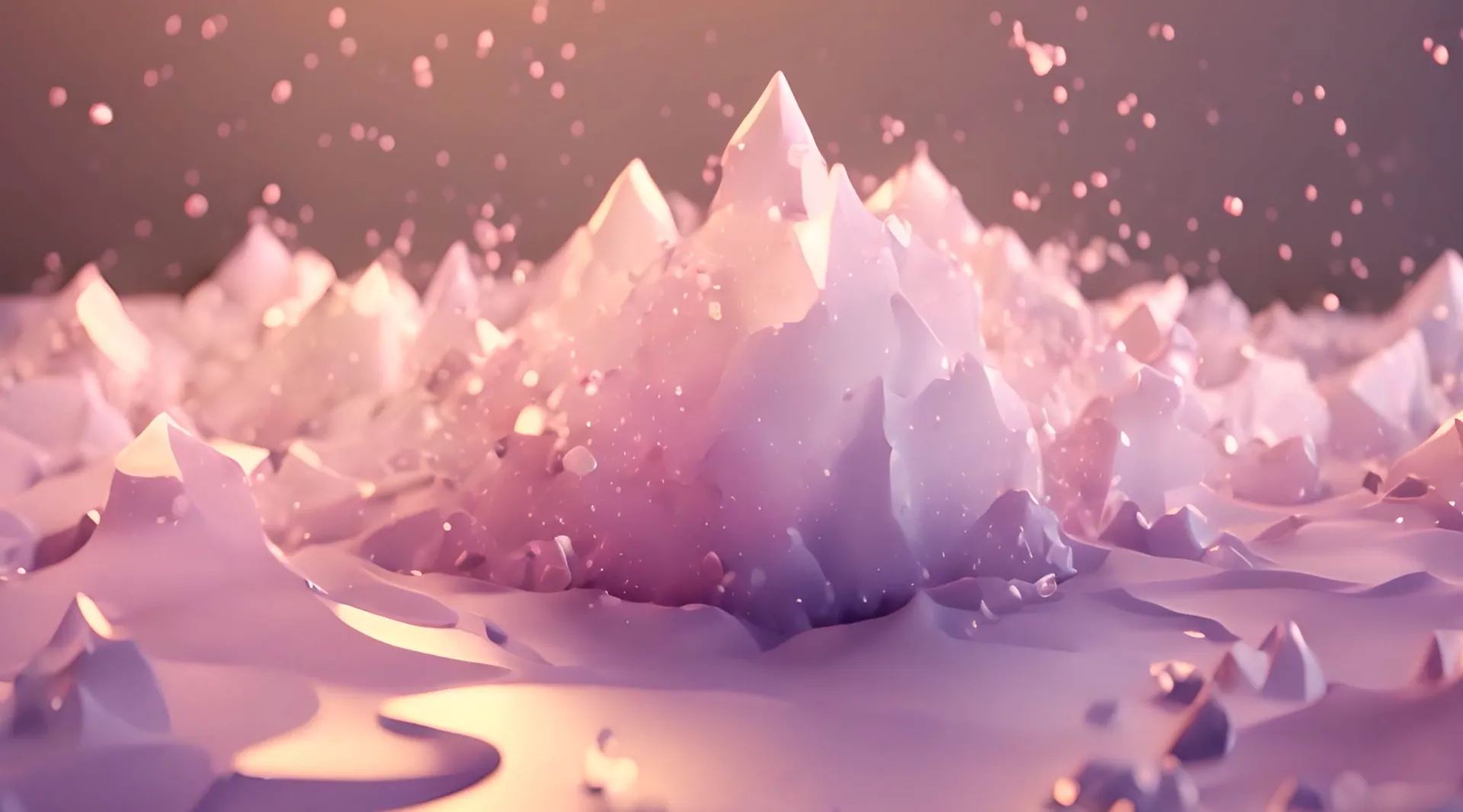 Magical Crystal Mountains Dreamy Abstract Video